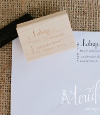 MODERN CALLIGRAPHY Custom Design Return Address Stamp