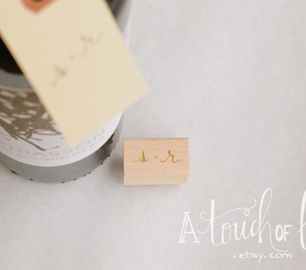 LOVEBIRD’S INITIALS Custom Stamp